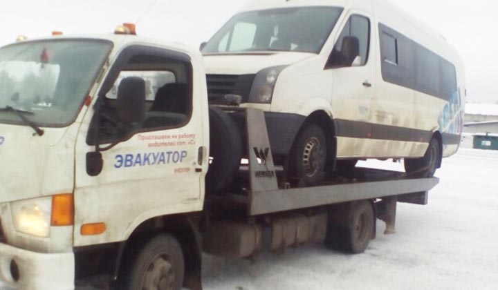Эвакуация микроавтобуса в СПб